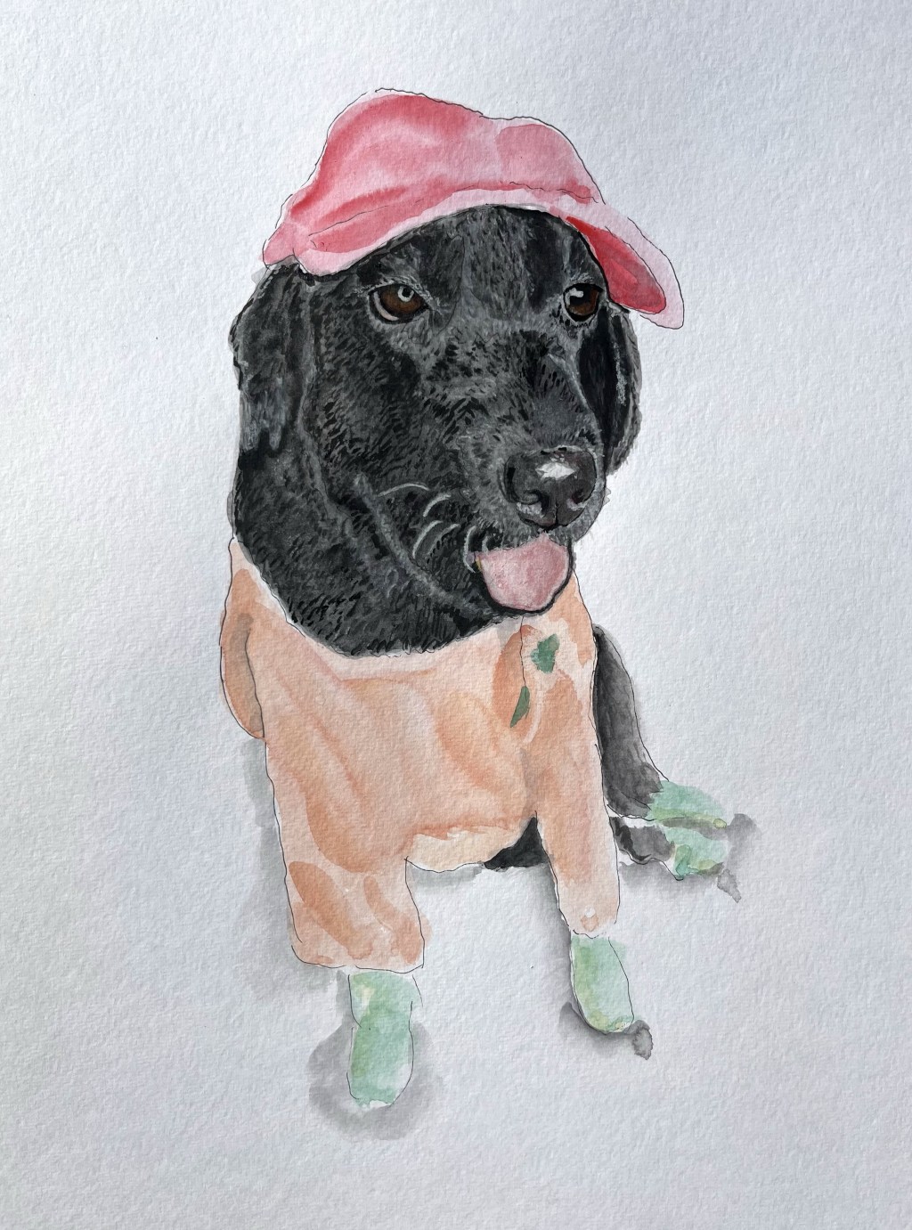 Painting a black&nbsp;Labrador