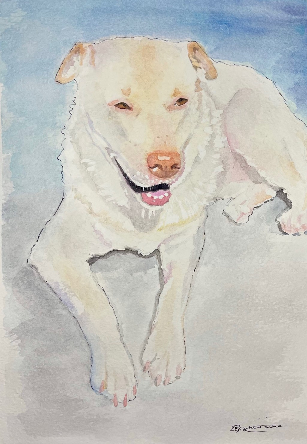 Painting Felix the Hong Kong Rescue&nbsp;Dog