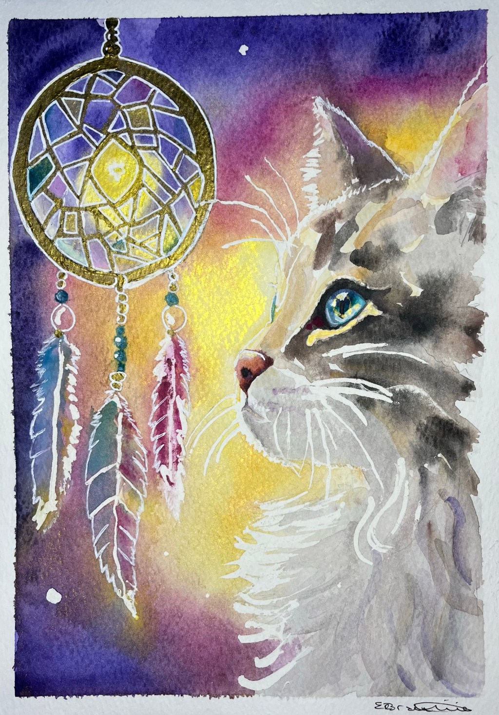 Painting a Dreaming Cat