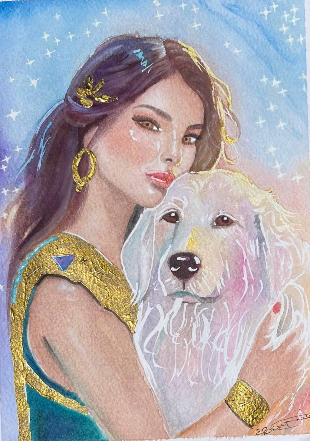 Painting a Female Superhero and Her&nbsp;Dog