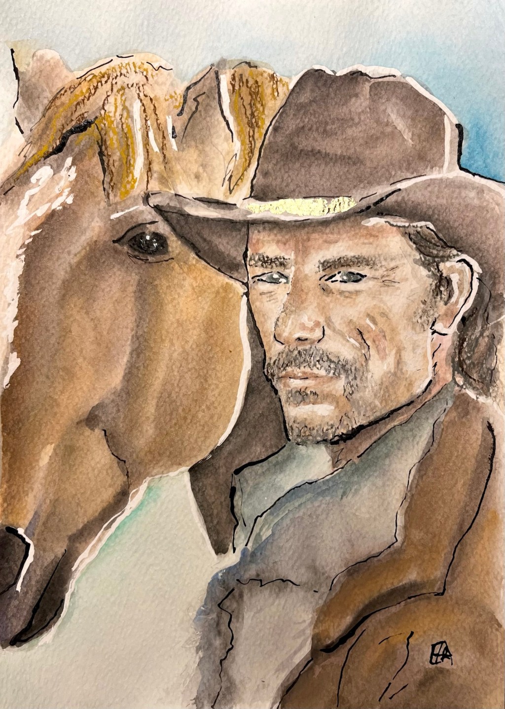 Painting a Cowboy and His&nbsp;Horse